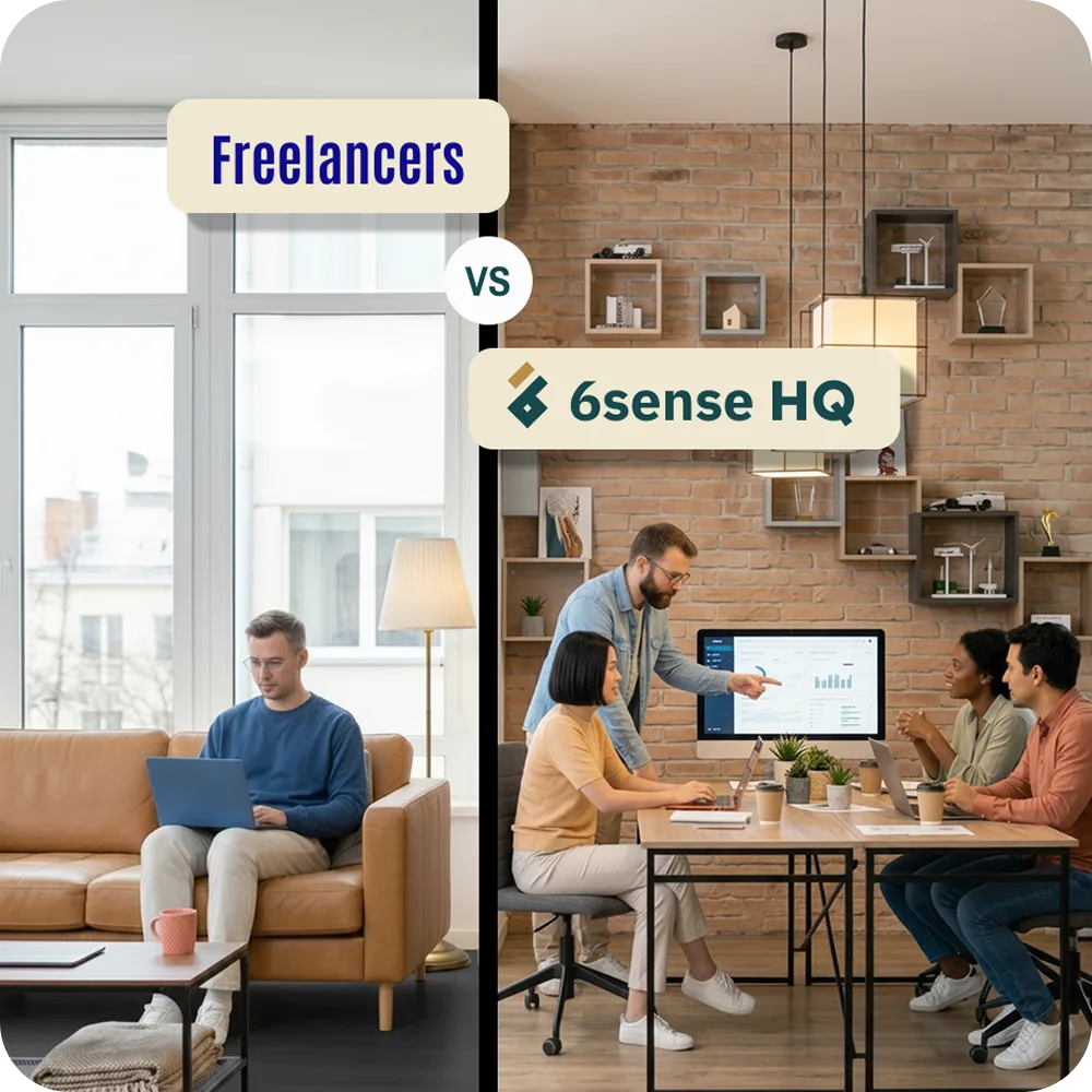 6sense HQ vs freelancer comparison