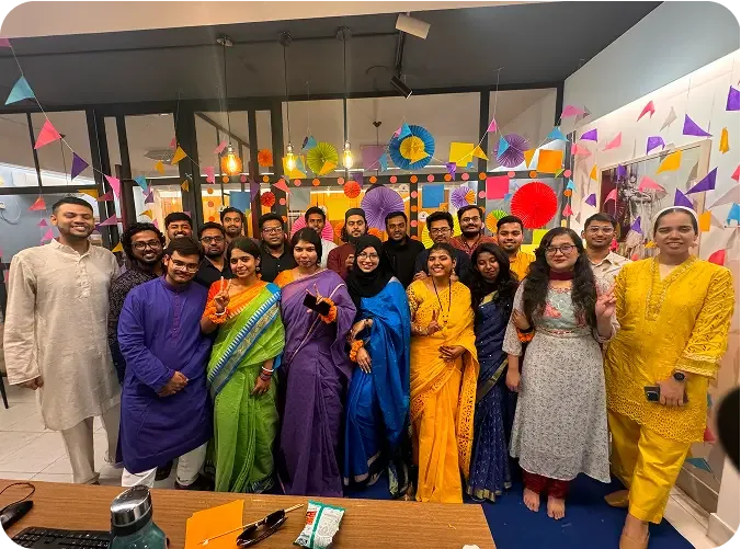 6sense HQ team celebrating Boshonto Utsob in the office — photo 1