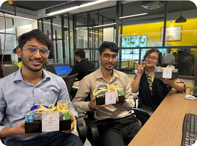 6sense HQ teammates with their Eid gift boxes — photo 1