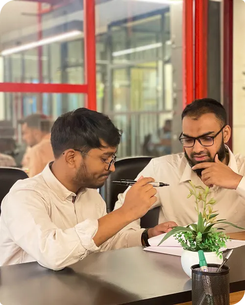 6sense HQ React developers reviewing a problem