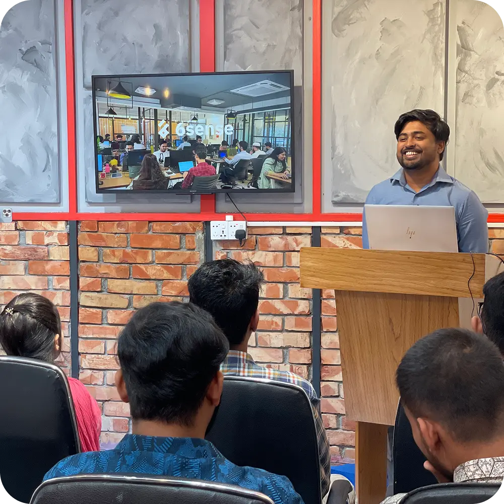 6senseHQ team presentation at the Dhaka office