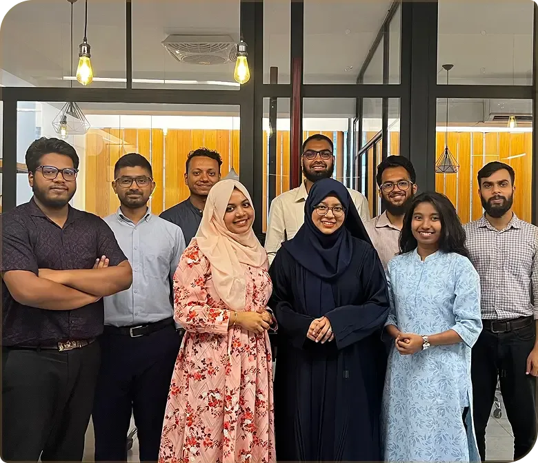 The 6sense HQ team in the Dhaka office